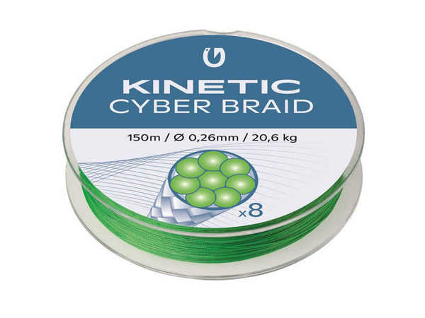 Bild på Kinetic Cyber Braid X8 Fluo Green 150m
