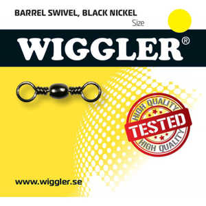 Bild på Wiggler Barrel Swivel Black Nickel (2-10 pack) #2 / 47kg (7 pack)