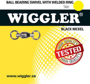 Bild på Wiggler Ball Bearing Swivel Black Nickel (1-2 pack) #1 / 21kg (2 pack)