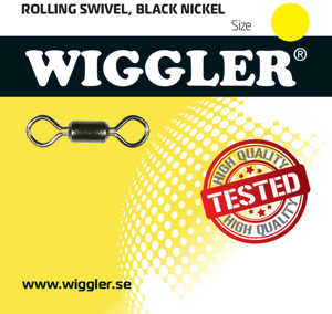 Bild på Wiggler Rolling Swivel Black Nickel (3-10 pack) #2/0 / 76kg (5 pack)