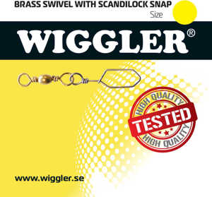 Bild på Wiggler Brass Swivel Scandilock Snap (2-10 pack) #10 / 17kg (10 pack)