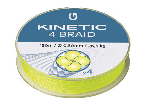 Bild på Kinetic Cyber Braid X4 Fluo Yellow 150m