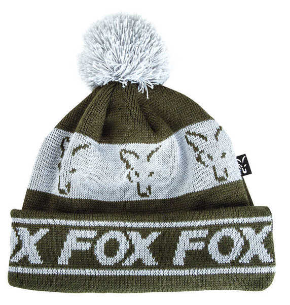 Bild på Fox Green & Silver Lined Bobble Hat