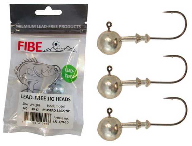 Bild på Fibe Jigghuvud Blyfritt #4/0 15g (3 pack)