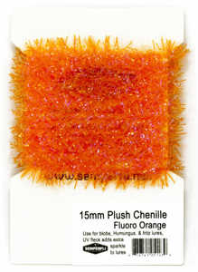 Bild på Semperfli Plush Chenille 15mm Fluo Orange