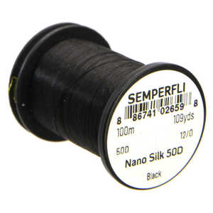 Bild på Semperfli Nano Silk 50D 12/0 Black