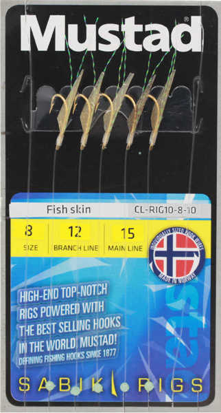 Bild på Mustad Fish Skin Häckla (5 krokar #8)