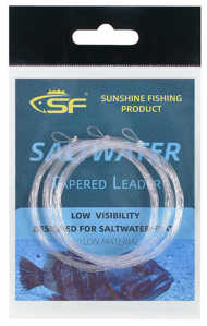 Bild på Sunshine Saltwater Tapered Nylon Leaders 10ft (3 pack) 0,36mm / 20lb