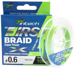 Bild på Intech First Braid X4 Green 100m 0,148mm / 5,45kg