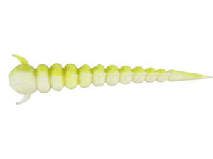 Bild på Westin Greedy Worm 5,5cm (10 pack) White/Chartreuse (Garlic/Cheese)