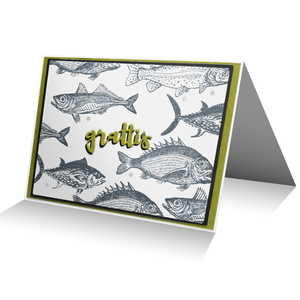 Bild på Grattiskort - Fish Stamp